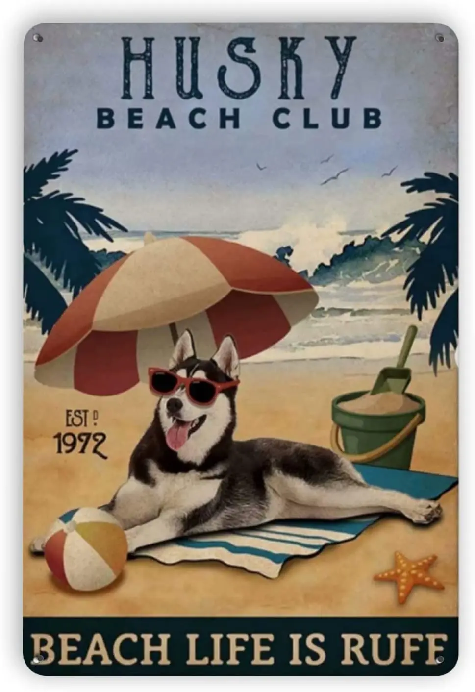 Винтажные металлические жестяные знаки Ovonetune для пляжного клуба хаски, ретро-арт, жестяные знаки, украшения для бара, клуба, кафе, дома, кухни
Винтажные металлические жестяные знаки Ovonetune для пляжного клуба хаски, ретро-арт, жестяные знаки, украшения для бара, клуба, кафе, дома, кухни