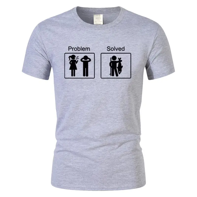 Funny Birthday Gifts Problem Solved T-Shirt For Men Fishinger Fisherman Comedy Father Dad Cotton T Shirt Summer Casual Tops
Funny Birthday Gifts Problem Solved T-Shirt For Men Fishinger Fisherman Comedy Father Dad Cotton T Shirt Summer Casual Tops