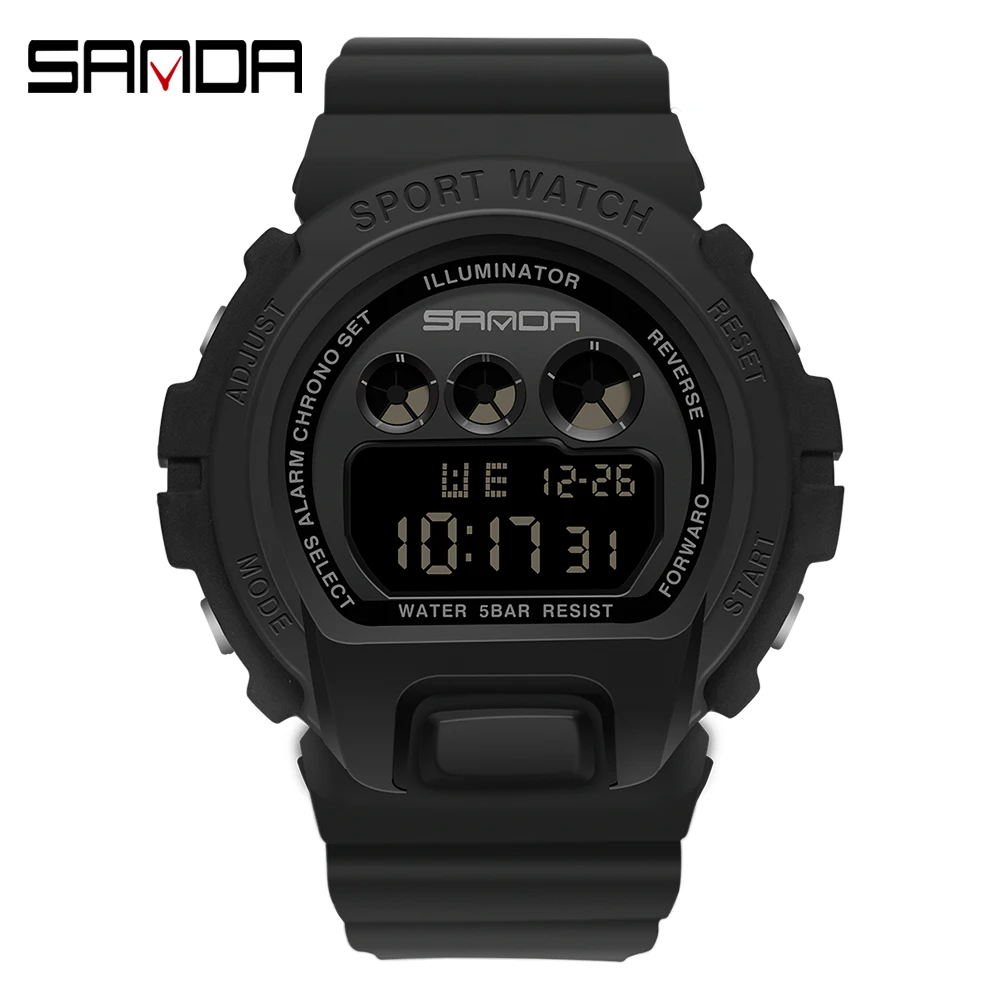 SANDA Unisex Electronic Watch Ladies Multi-function 50 Meters Waterproof Watches Digital Male Student Fashion Resin Sports Clock
SANDA Unisex Electronic Watch Ladies Multi-function 50 Meters Waterproof Watches Digital Male Student Fashion Resin Sports Clock