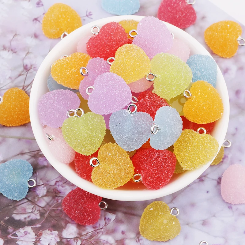 10pcs Colorful Heart Shape Soft Candy Charms Cute Kawaii Resin Pendant Drop Charms for Earring Bracelets Jewelry Making Supplies
10pcs Colorful Heart Shape Soft Candy Charms Cute Kawaii Resin Pendant Drop Charms for Earring Bracelets Jewelry Making Supplies
