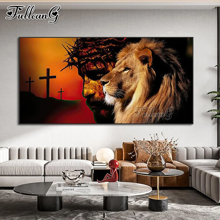 FULLCANG jesus lion large 5d diamond painting diy full drill rhinestone embroidery religious cross icon home decor FG0831
FULLCANG jesus lion large 5d diamond painting diy full drill rhinestone embroidery religious cross icon home decor FG0831