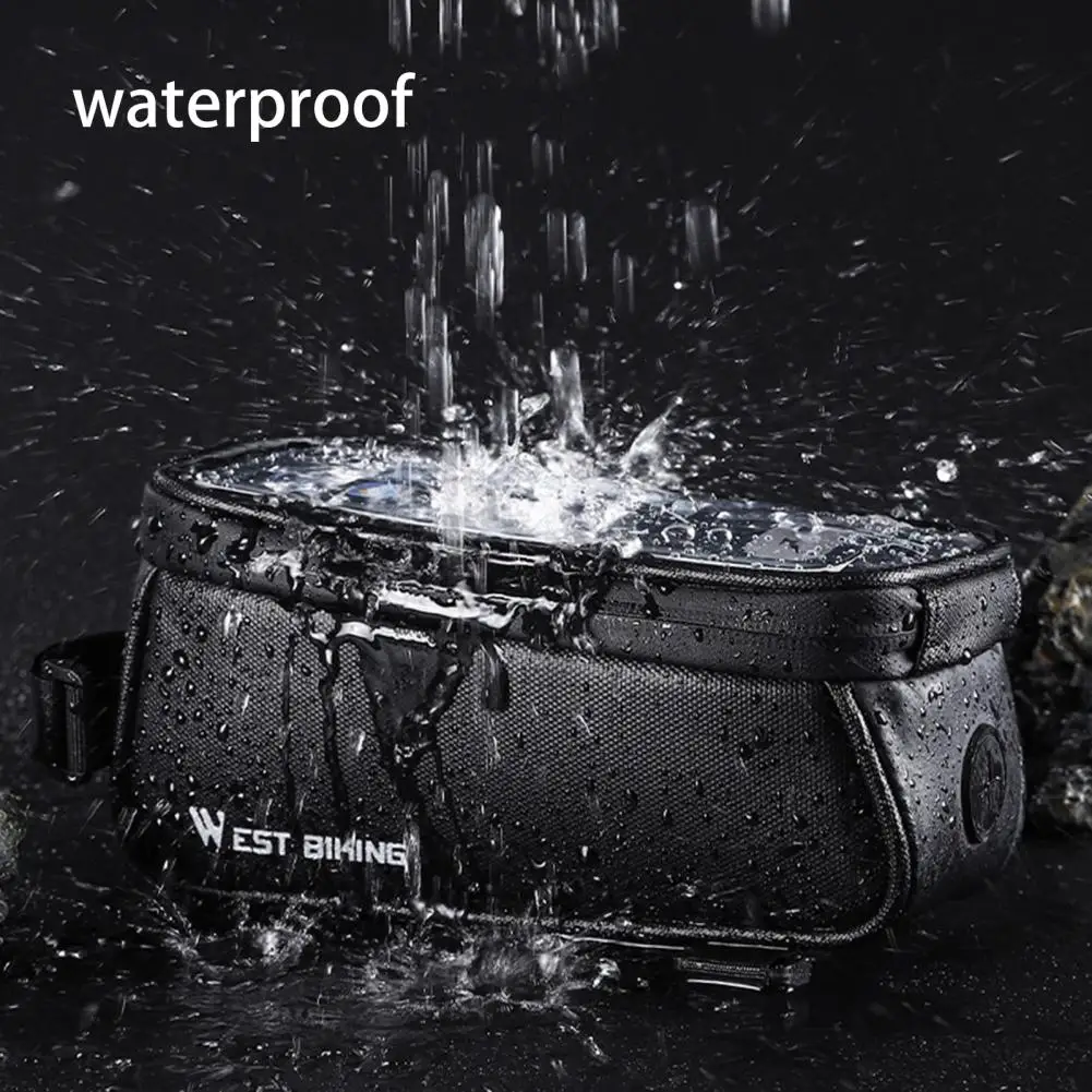 Bike Frame Bag Wear-resistant High Capacity Headphone Hole Lightweight Cycling Frame Pouch Cycling Use
Bike Frame Bag Wear-resistant High Capacity Headphone Hole Lightweight Cycling Frame Pouch Cycling Use