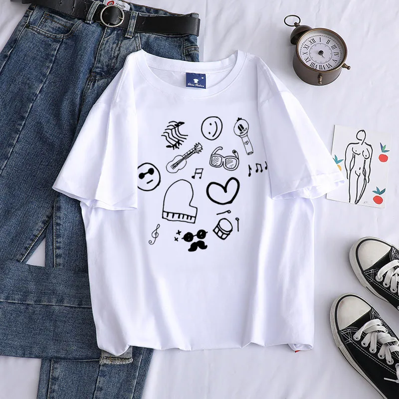 KPOP BANGTAN BOYS Album Women's Fashion Short Sleeve Cotton Top Women's Casual Versatile JUNG KOOK JIMIN Couple Oversized T-Shir
KPOP BANGTAN BOYS Album Women's Fashion Short Sleeve Cotton Top Women's Casual Versatile JUNG KOOK JIMIN Couple Oversized T-Shir
