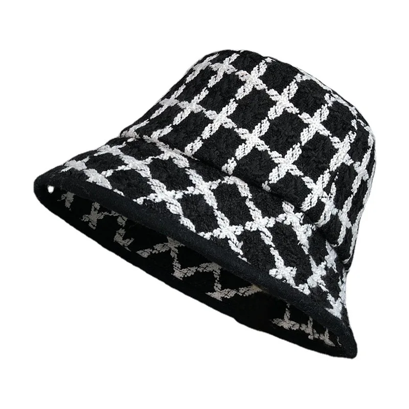 Korean Version Black Plaid Knitted Fisherman Hat Female Autumn and Winter Small Fragrance Japanese Retro Fashion Wild Basin Hat
Korean Version Black Plaid Knitted Fisherman Hat Female Autumn and Winter Small Fragrance Japanese Retro Fashion Wild Basin Hat