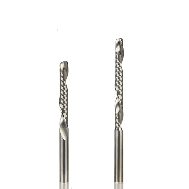 50pcs/Lot 3.175/4/5/6/8mm Left Spiral Milling Cutter Down Cut Single Flute Router Bit CNC End Mill Carbide Milling Cutter
50pcs/Lot 3.175/4/5/6/8mm Left Spiral Milling Cutter Down Cut Single Flute Router Bit CNC End Mill Carbide Milling Cutter