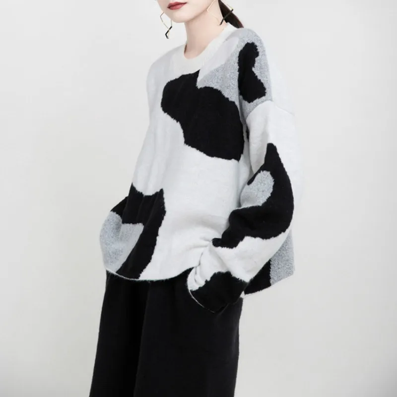 Women Milk White Knit Lazy Sweater Street AestheticThick Clothes 2021 Spring Kawaii Loose Body Sweater Woman Vintage Pull Wear
Women Milk White Knit Lazy Sweater Street AestheticThick Clothes 2021 Spring Kawaii Loose Body Sweater Woman Vintage Pull Wear