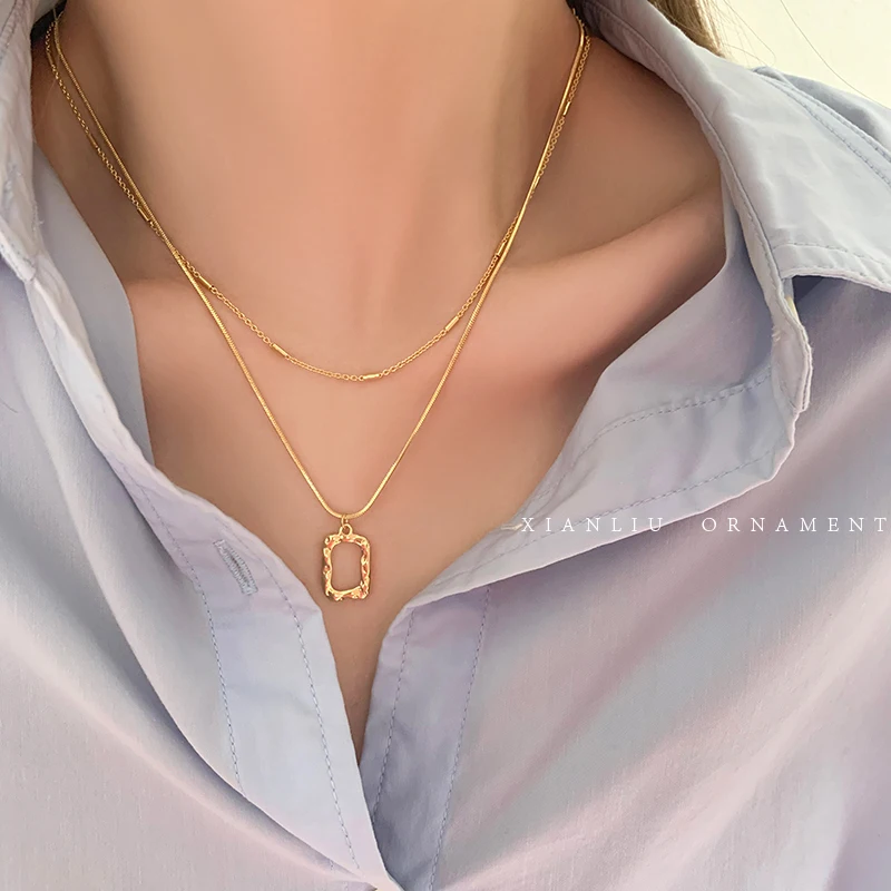 Classics Copper Alloy Necklaces For Women Office Square Pendant Choker Trend Vintage Jewelry Gift Dropshipping Products to Sell
Classics Copper Alloy Necklaces For Women Office Square Pendant Choker Trend Vintage Jewelry Gift Dropshipping Products to Sell