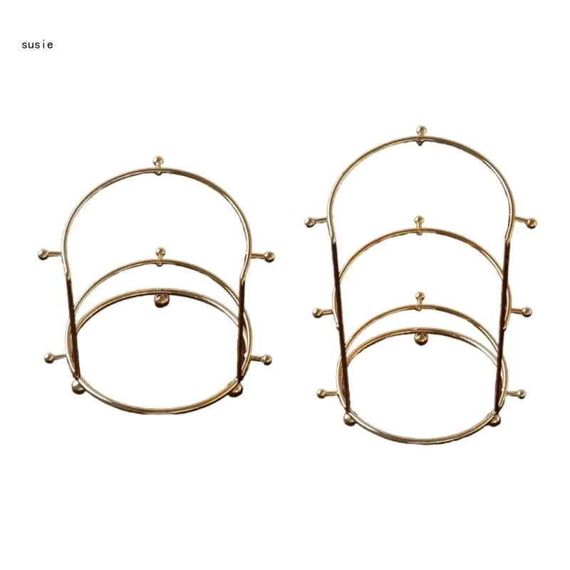 X7YA Tiara Crown Headband 2 Layer 3 Layer Display Rack Gold Metal Princess Crown Stand Holder Headbands Storage Organizer
X7YA Tiara Crown Headband 2 Layer 3 Layer Display Rack Gold Metal Princess Crown Stand Holder Headbands Storage Organizer