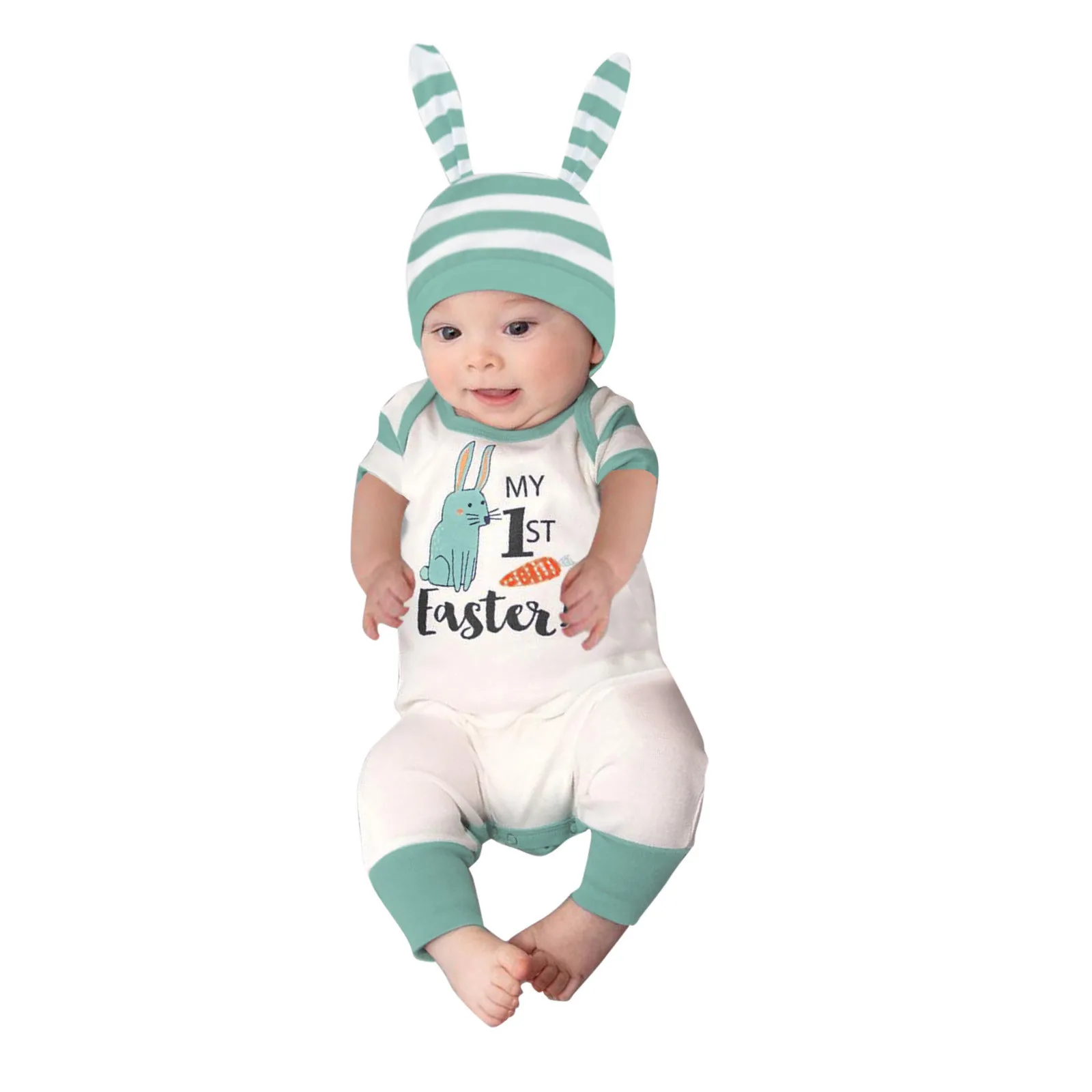 Infant Baby Boys Girls Easter Cartoon Rabbit Printed Romper Jumpsuit+Hat Clothing Sets For Children Girl Clothes Children'S Top
Infant Baby Boys Girls Easter Cartoon Rabbit Printed Romper Jumpsuit+Hat Clothing Sets For Children Girl Clothes Children'S Top