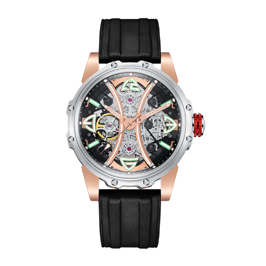 HANBORO New Men Fashion Wrist Watch Waterproof Luminous Mechanical Wrist Watch Skeleton Rubber band Reloj Hombre
HANBORO New Men Fashion Wrist Watch Waterproof Luminous Mechanical Wrist Watch Skeleton Rubber band Reloj Hombre
