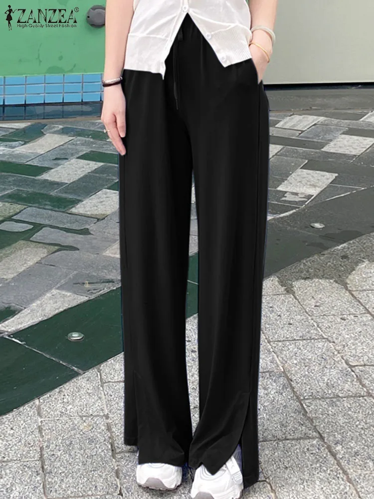ZANZEA Women Slit Hem Pantalon Chic Streetwear Korean Fashion High Waist Long Trousers Casual Loose Drawstring Straight Pants
ZANZEA Women Slit Hem Pantalon Chic Streetwear Korean Fashion High Waist Long Trousers Casual Loose Drawstring Straight Pants