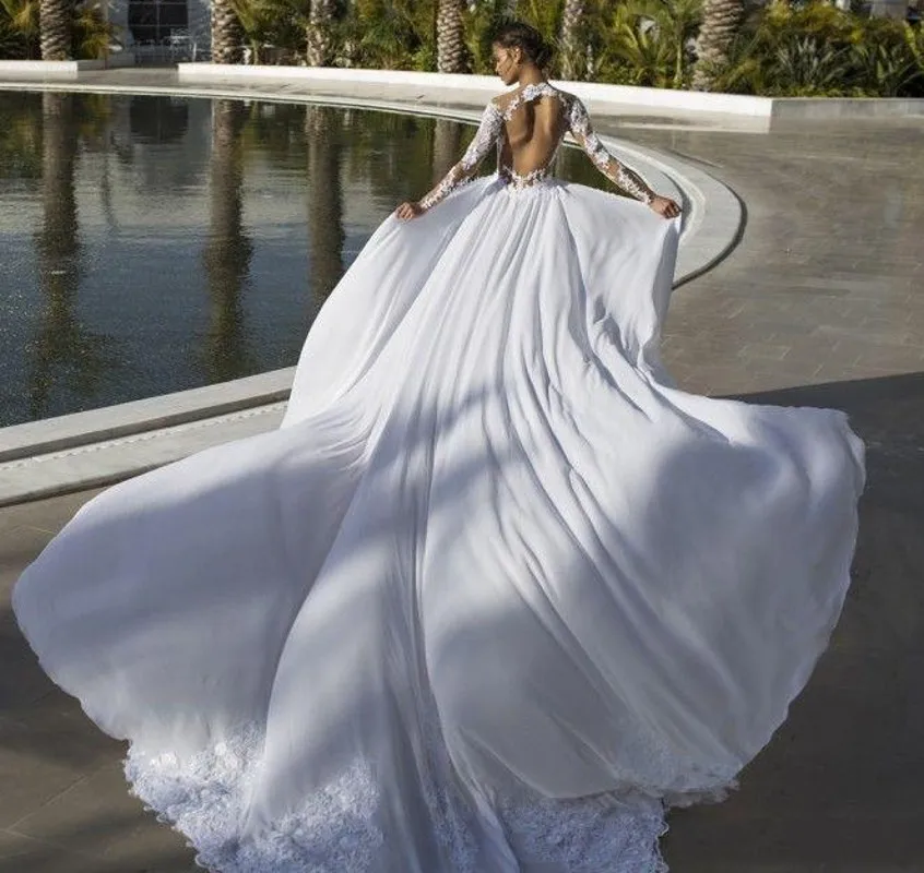 Bohemia 2022 Detachable Train Wedding Dresses Long Sleeves Backless Mermaid Lace Appliqued Bridal Gowns Vestido de Noiva
Bohemia 2022 Detachable Train Wedding Dresses Long Sleeves Backless Mermaid Lace Appliqued Bridal Gowns Vestido de Noiva