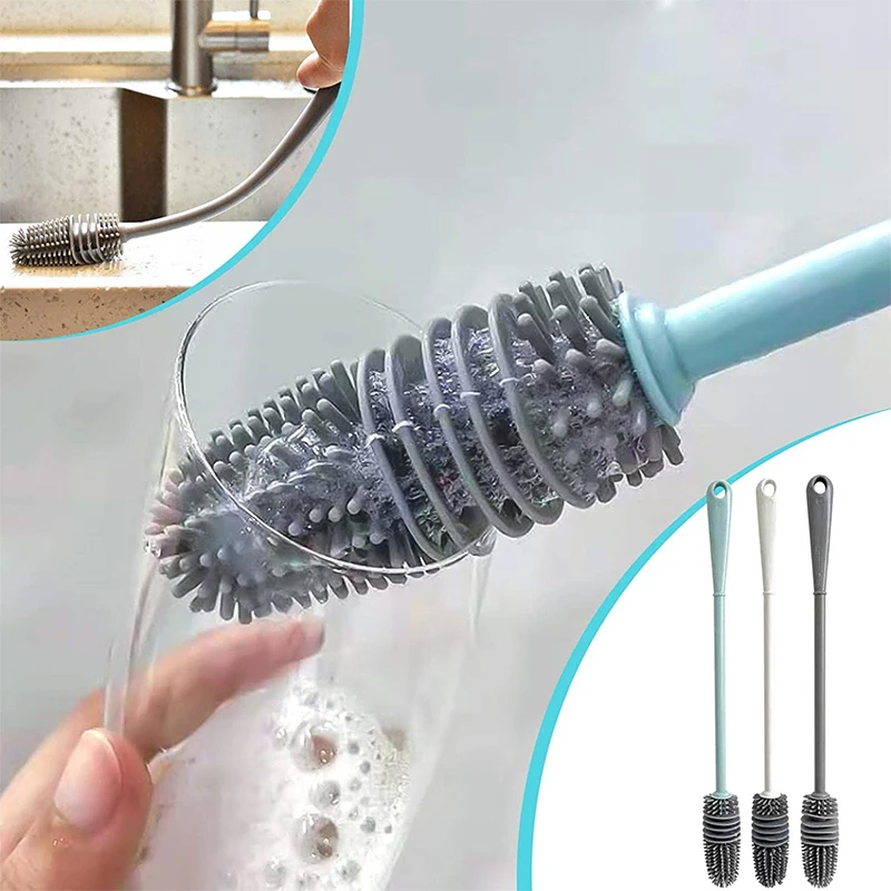 Silicone Cup Brush Soft Glass Cleaner Cup Scrubber Long Handle Drink Wineglass Milk Bottle Cleaning Brush Kitchen Cleaning Tools
Silicone Cup Brush Soft Glass Cleaner Cup Scrubber Long Handle Drink Wineglass Milk Bottle Cleaning Brush Kitchen Cleaning Tools