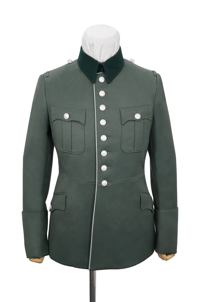 GUDA-B007 WWII German Heer M27 General Officer Gabardine piped service tunic jacket II
GUDA-B007 WWII German Heer M27 General Officer Gabardine piped service tunic jacket II
