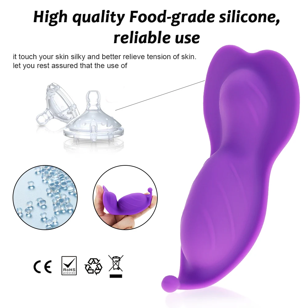 

Носимый Вибратор-бабочка для точки G с дистанционным управлением через приложение Bluetooth Невидимые трусики вибраторы для женщин Стимулятор клитора Секс-игрушки