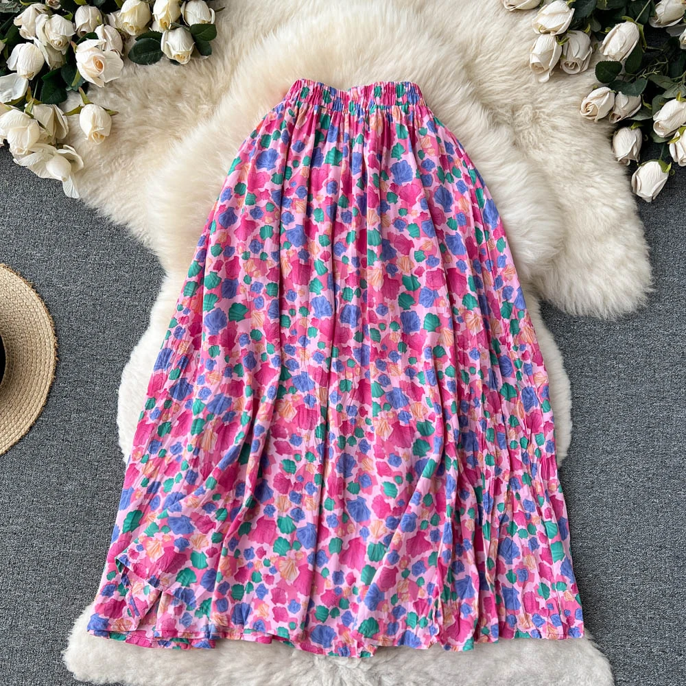 New Fashion Floral Print Skirt Women's High Waist Slim A-line Korean Clothing Faldas Largas Mujer F026
New Fashion Floral Print Skirt Women's High Waist Slim A-line Korean Clothing Faldas Largas Mujer F026