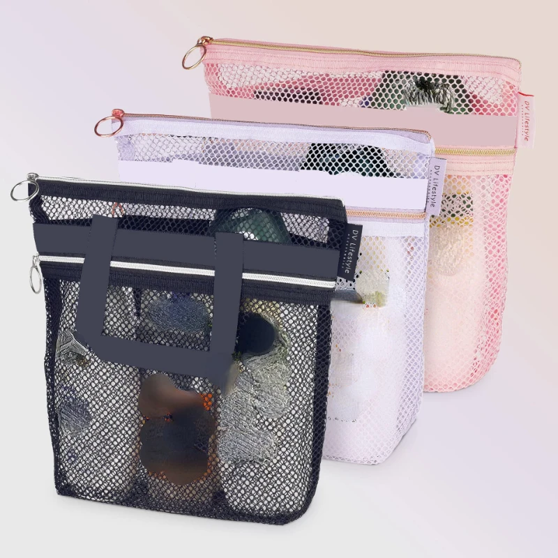 Portable Shower Tote Transparent Mesh Cosmetic Bag Organizer Travel Toiletry Bag Mesh Beach Bag 3 Colors
Portable Shower Tote Transparent Mesh Cosmetic Bag Organizer Travel Toiletry Bag Mesh Beach Bag 3 Colors