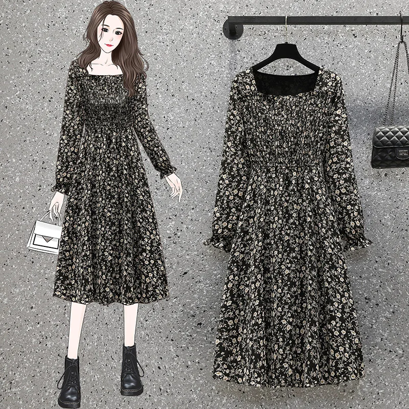 Oversized Dress Women's Clothing 2023 Spring Autumn New Fashion Waist Slim Square Neck Floral Dress fp802
Oversized Dress Women's Clothing 2023 Spring Autumn New Fashion Waist Slim Square Neck Floral Dress fp802