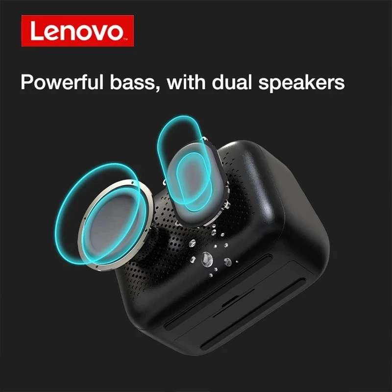 Беспроводной Bluetooth-динамик Lenovo с ЖК-дисплеем цифровой динамик Настольный