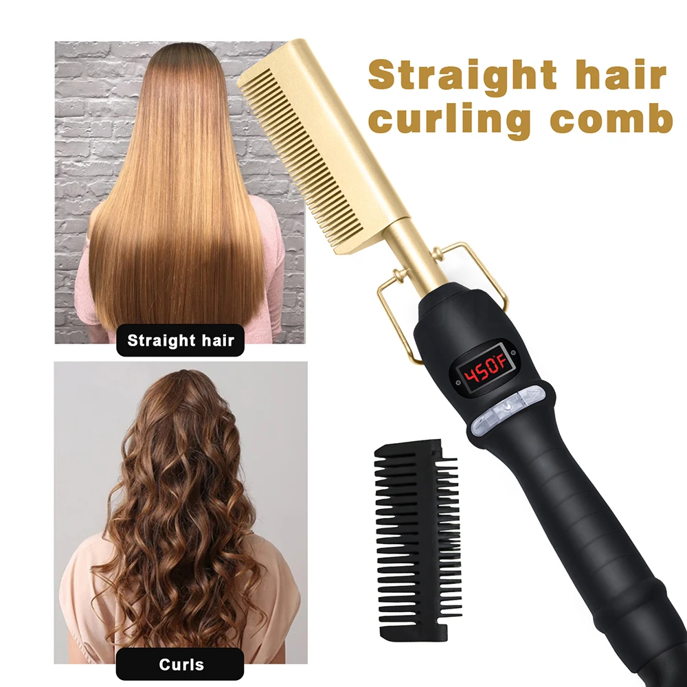 Heating Comb Straightener Hair Iron Straightening Brush Ceramic Flat Iron Hair Straightener 2 In 1 Hair Curler Culring Brush
Heating Comb Straightener Hair Iron Straightening Brush Ceramic Flat Iron Hair Straightener 2 In 1 Hair Curler Culring Brush