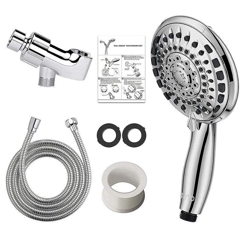 Shower Head High Pressure Shower Head Hand Held Shower Head With Hose And Adjustable Bracket 5 Spray Settings
Shower Head High Pressure Shower Head Hand Held Shower Head With Hose And Adjustable Bracket 5 Spray Settings