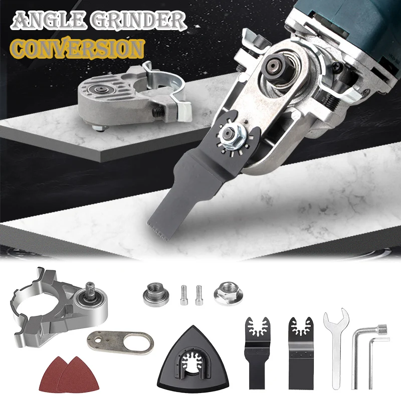 M10/M14 Thread Angle Grinder Conversion Head Adapter with Power Oscillating Tool for Type 100 115 125 Angle Grinder Accessories
M10/M14 Thread Angle Grinder Conversion Head Adapter with Power Oscillating Tool for Type 100 115 125 Angle Grinder Accessories