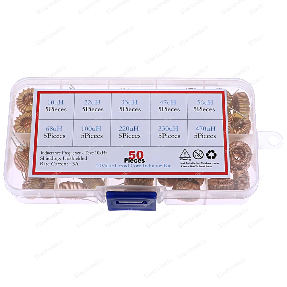 50pcs Toroid Core Inductor Wire Wind Wound Assorted kit mah--10uH 22uH 33uH 47uH 47uH 100uH 220uH 330uH 470uH
50pcs Toroid Core Inductor Wire Wind Wound Assorted kit mah--10uH 22uH 33uH 47uH 47uH 100uH 220uH 330uH 470uH