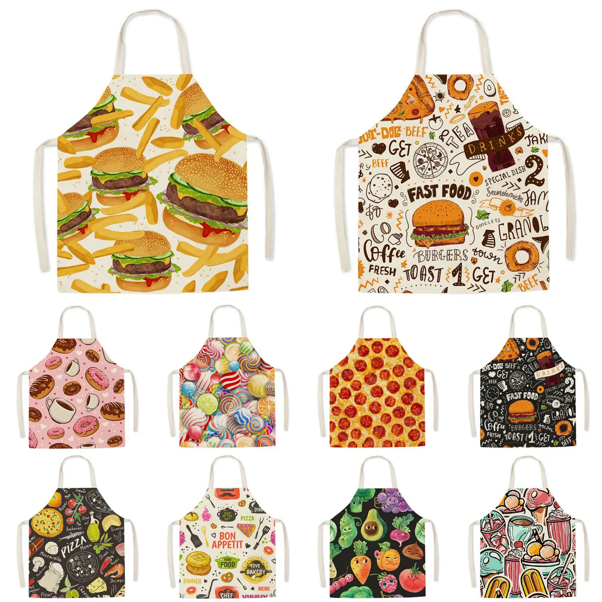 Parent-child Kitchen Cooking Apron For Cartron Hamburger Sleeveless Biking Children Home Bib And Oil-poof Apron
Parent-child Kitchen Cooking Apron For Cartron Hamburger Sleeveless Biking Children Home Bib And Oil-poof Apron