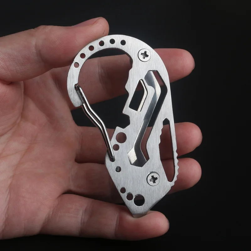 Carabiner Stainless Steel Outdoor Camping Mountaineering Multi-function Tool Key Clip Key Chain Unlock Screwdriver Wrench
Carabiner Stainless Steel Outdoor Camping Mountaineering Multi-function Tool Key Clip Key Chain Unlock Screwdriver Wrench