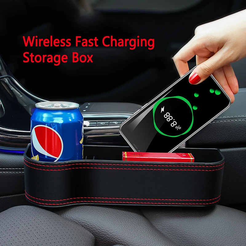 Qi Wireless Charger for iPhone 12 Car Phone Holder Wireless Charging Central Armrest Storage Box Car Center Console Organizer
Qi Wireless Charger for iPhone 12 Car Phone Holder Wireless Charging Central Armrest Storage Box Car Center Console Organizer