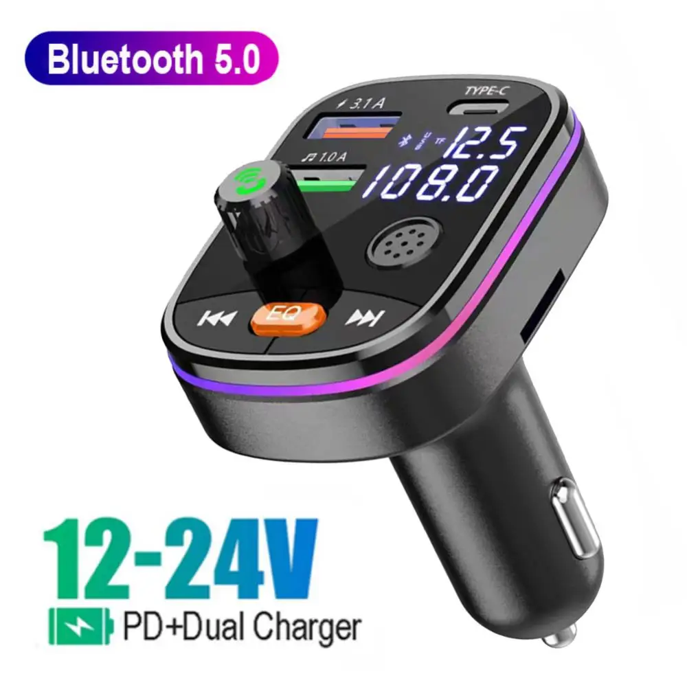 Bluetooth 5.0 Wireless FM Transmitter Dual Display PD 20W Fast Charging Dual USB Charger Handsfree Car Kit FM Modulator
Bluetooth 5.0 Wireless FM Transmitter Dual Display PD 20W Fast Charging Dual USB Charger Handsfree Car Kit FM Modulator