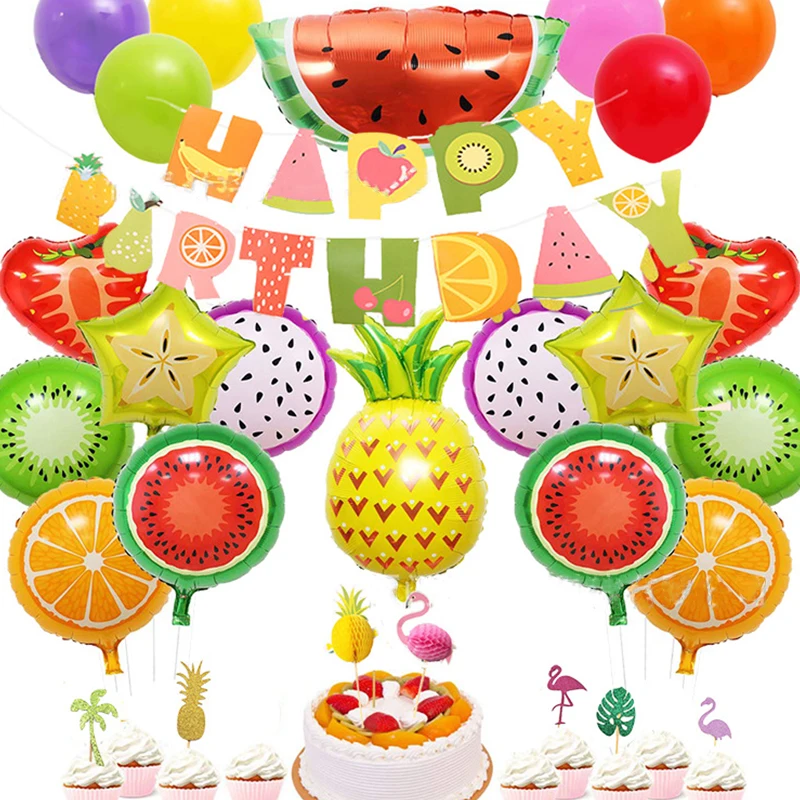 Summer Fruit Theme Birthday Balloon Flamingo Pineapple Strawberry Watermelon Foil Ballon Aloha Happy Birthday Party Decor Balon
Summer Fruit Theme Birthday Balloon Flamingo Pineapple Strawberry Watermelon Foil Ballon Aloha Happy Birthday Party Decor Balon