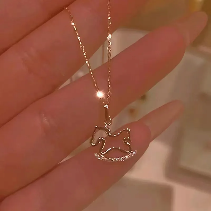 Fairy Tale Cute Little Horse Necklace Light Luxury Niche Design Sense Clavicle Chain Creative Choker Accessory Jewelry for Women
Fairy Tale Cute Little Horse Necklace Light Luxury Niche Design Sense Clavicle Chain Creative Choker Accessory Jewelry for Women