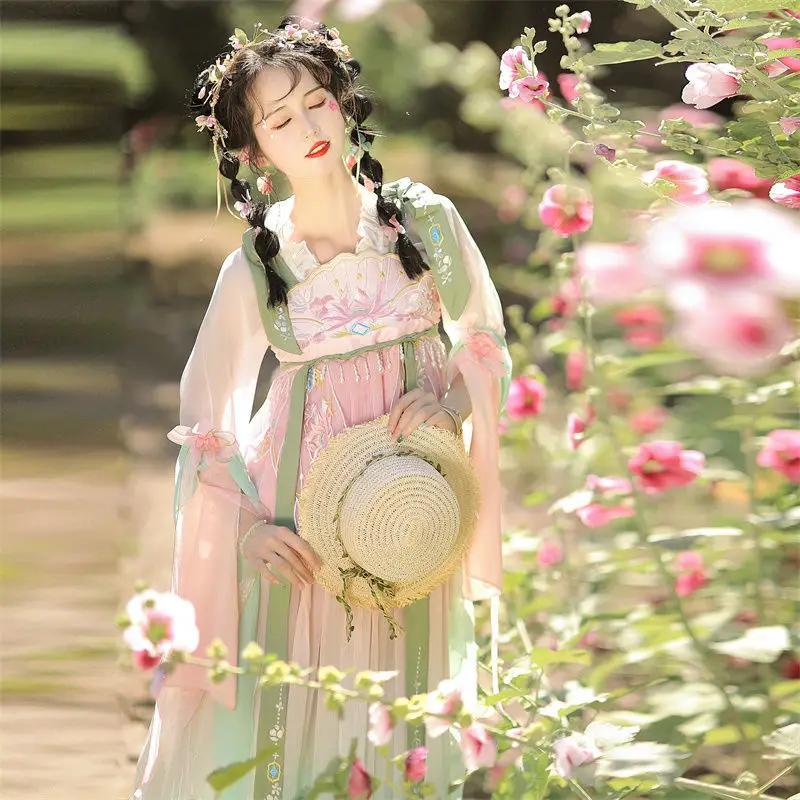 2022 Женская оригинальная ручка Hanfu, Женская окрашенная картина, длина груди, элегантная сказочная ручка Hanfu 
2022 Женская оригинальная ручка Hanfu, Женская окрашенная картина, длина груди, элегантная сказочная ручка Hanfu