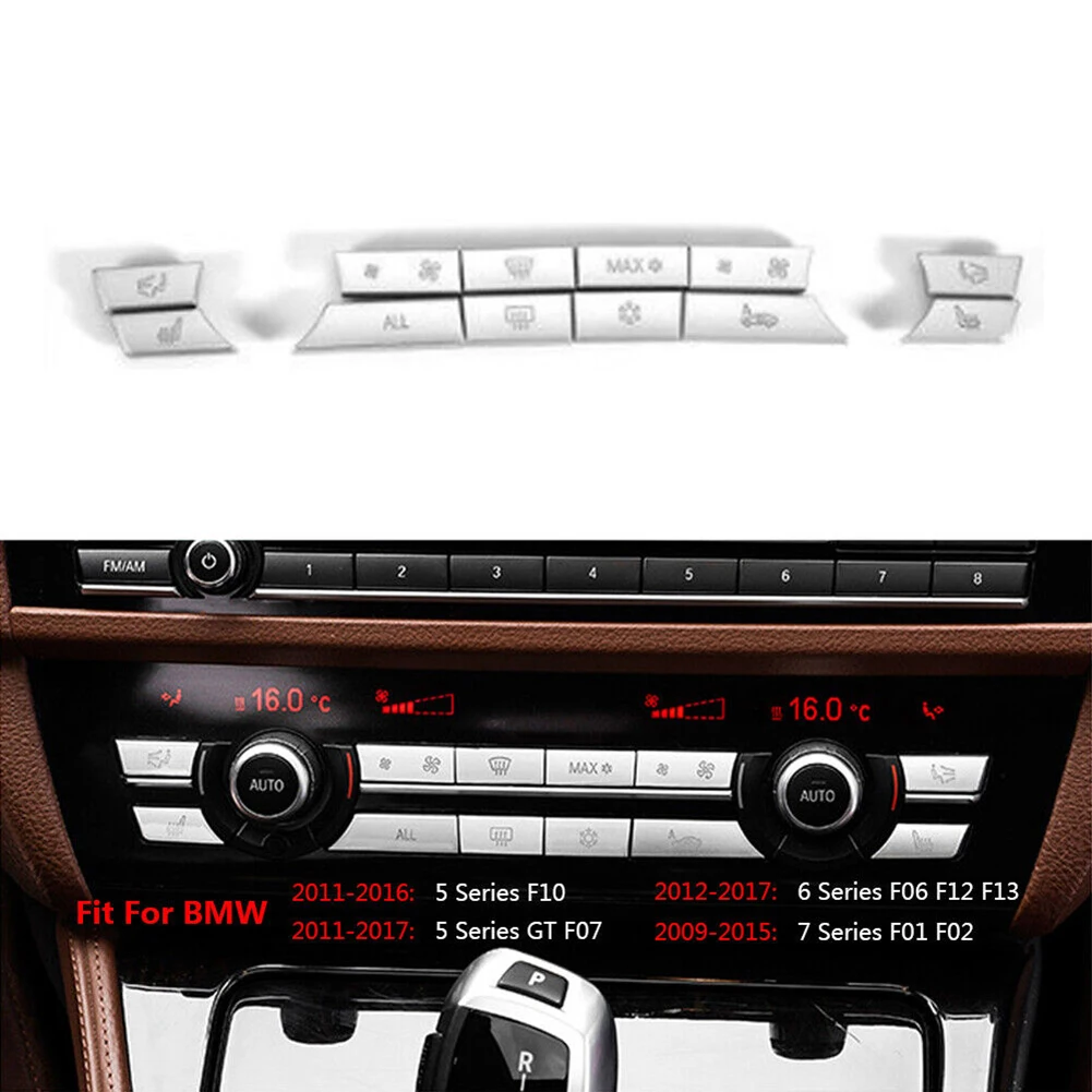 12pcs Button Sticker Button Cover For BMW 5 Series F10/F18 (2011-2016) Air Conditioning Car For BMW Lightweight Stickers
12pcs Button Sticker Button Cover For BMW 5 Series F10/F18 (2011-2016) Air Conditioning Car For BMW Lightweight Stickers