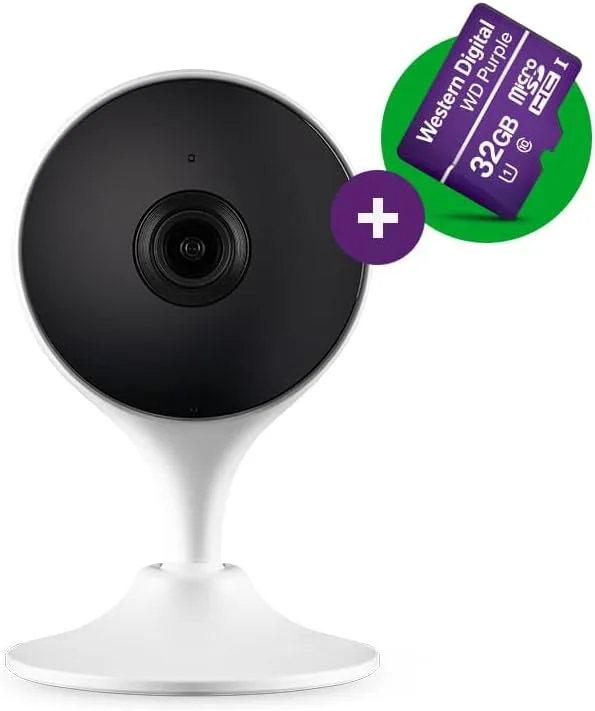 

NEW cameras vigilância Câmera Inteligente Interna Compatível com Alexa Wi-Fi Full HD iM3 C com Micro SD 32GB Branco