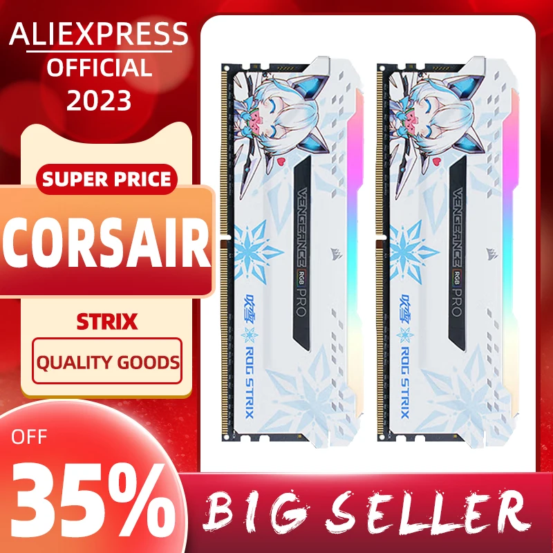 Corsair Vengeance ROG STRIX RGB PRO Ram DDR4 288pin 8Gx2 3600MHz 16Gx2 3600MHz Desktop Memory
Corsair Vengeance ROG STRIX RGB PRO Ram DDR4 288pin 8Gx2 3600MHz 16Gx2 3600MHz Desktop Memory