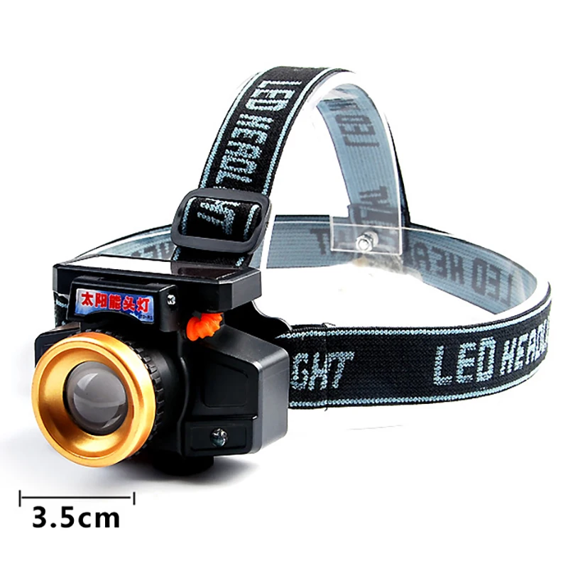 1pc Solar Flashlight Headlamp Waterproof LED Zoomable Sensor USB Rechargeable 3 Lighting Modes For Outdoor Camping Fishing
1pc Solar Flashlight Headlamp Waterproof LED Zoomable Sensor USB Rechargeable 3 Lighting Modes For Outdoor Camping Fishing
