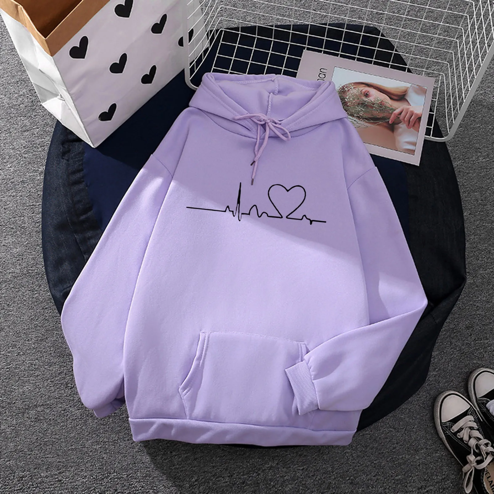 Autumn Winter Basic Hoodie Ecg Print Hoodies Sweatshirts Autumn Winter Y2k Hoodies Loose Women's Sweatshirt Pullover Sudadera
Autumn Winter Basic Hoodie Ecg Print Hoodies Sweatshirts Autumn Winter Y2k Hoodies Loose Women's Sweatshirt Pullover Sudadera