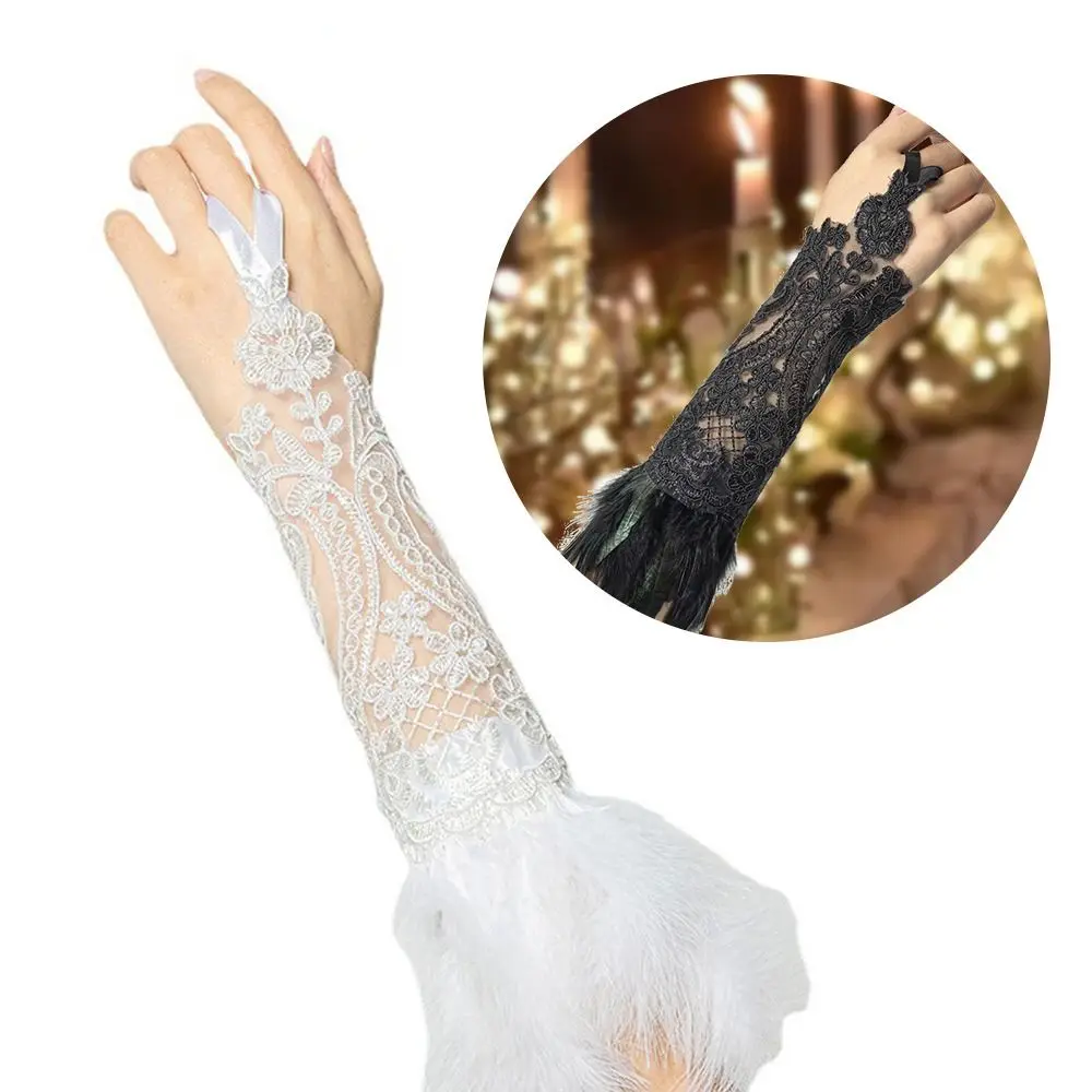 Costume Party Accessories Natural Women Sexy Natural Feather Long Gloves Lace Bracelet Fishnet Gloves
Costume Party Accessories Natural Women Sexy Natural Feather Long Gloves Lace Bracelet Fishnet Gloves