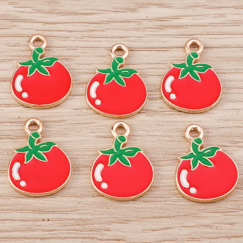 10pcs 13x17mm Cute Enamel Fruit Tomato Charms Pendants for Jewelry Making Women Fashion Earrings Necklaces DIY Bracelets Gifts
10pcs 13x17mm Cute Enamel Fruit Tomato Charms Pendants for Jewelry Making Women Fashion Earrings Necklaces DIY Bracelets Gifts