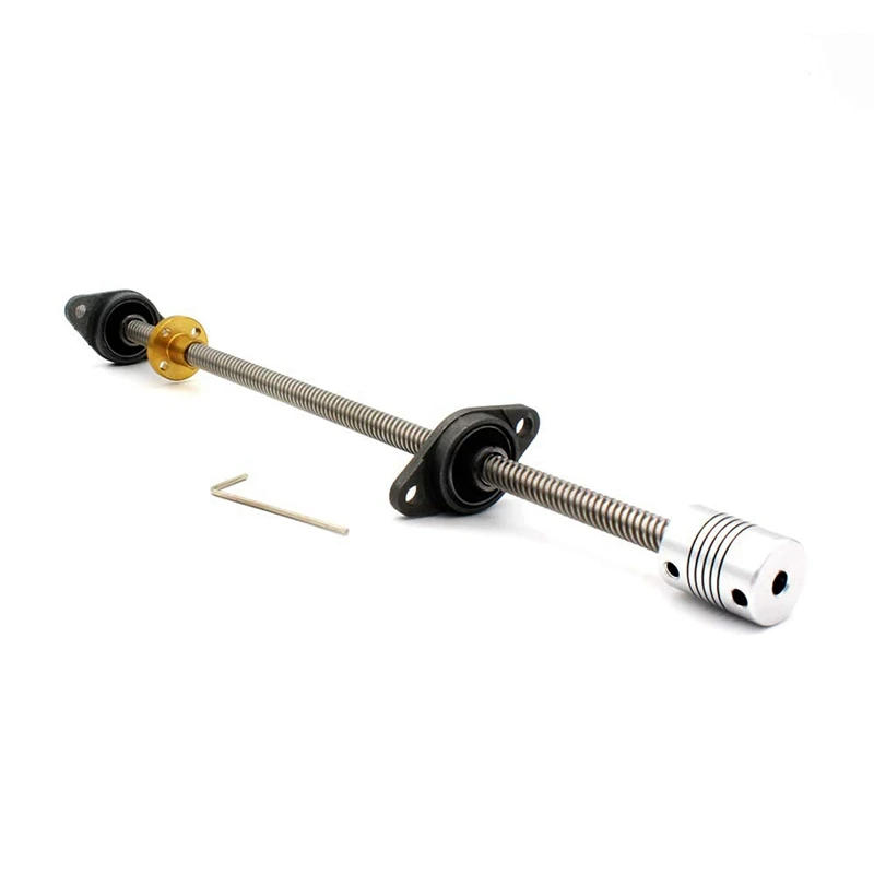 300Mm 8Mm T8 Lead Screw Set Lead Screw+ Copper Nut + Coupler+Hexagon Wrench + Pillow Bearing Block For 3D Printer
300Mm 8Mm T8 Lead Screw Set Lead Screw+ Copper Nut + Coupler+Hexagon Wrench + Pillow Bearing Block For 3D Printer