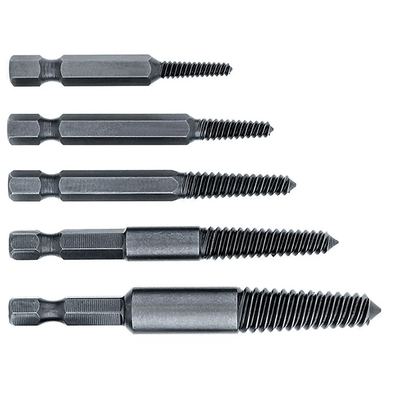 Promotion! 6 PCS Damaged Screw And Broken Bolt Extractor Set With 1/4 Quick Change Arbors Tool Kit Bad Stud Remover |