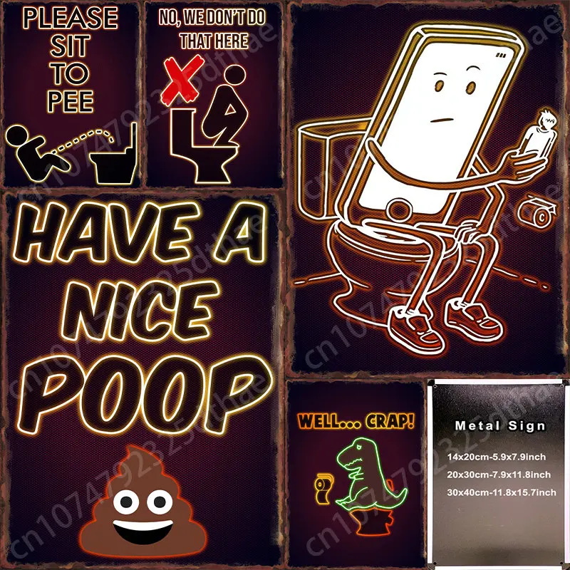 New Metal Tin Sign Toilet Door Signs Custom Ok Men Women Bathroom WC Funny Modern Design Wall Decor Posters Home Decoration
New Metal Tin Sign Toilet Door Signs Custom Ok Men Women Bathroom WC Funny Modern Design Wall Decor Posters Home Decoration