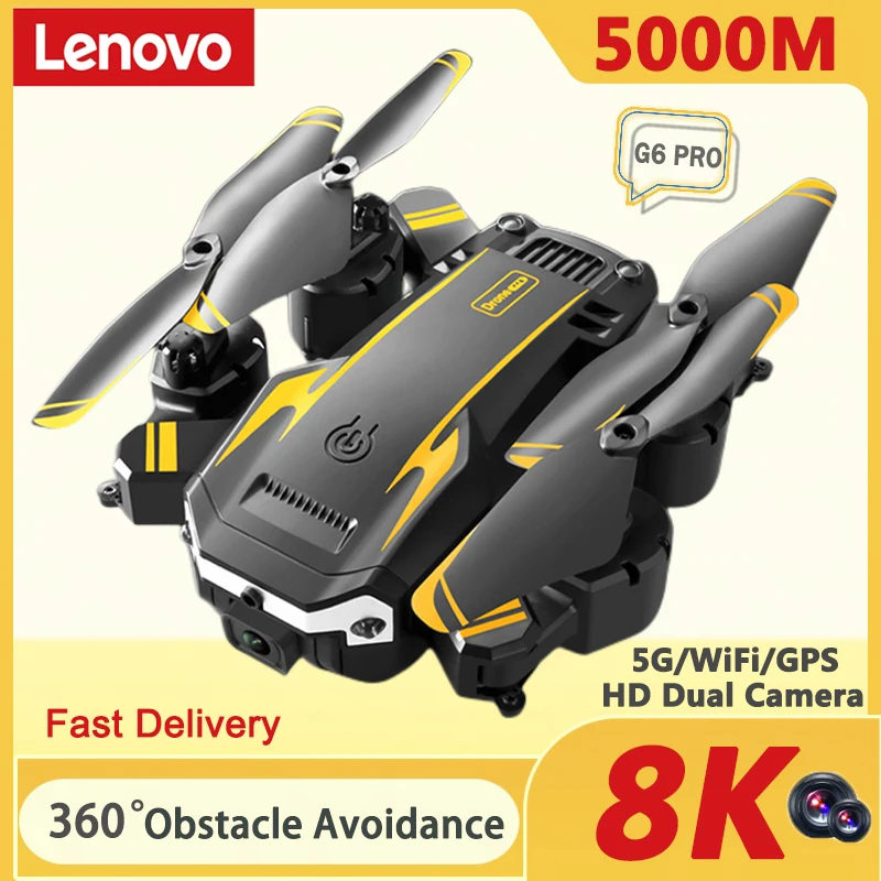 Дрон Lenovo G6Pro Drone 8K 5G GPS, профессиональный Дрон HD для аэрофотосъемки, обход препятствий, четыре ротора, Радиоуправляемый вертолет, расстояние 5000 м
Дрон Lenovo G6Pro Drone 8K 5G GPS, профессиональный Дрон HD для аэрофотосъемки, обход препятствий, четыре ротора, Радиоуправляемый вертолет, расстояние 5000 м