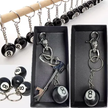 Creative Personality Black 8 Billiards Keychain Table Mini Chain Ball Pendant Gift Jewelry Ball Room Pendant Key Chains Souvenir