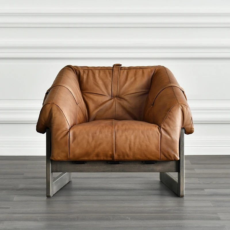 European style minimalist luxury head leather American style retro single leather sofa
European style minimalist luxury head leather American style retro single leather sofa