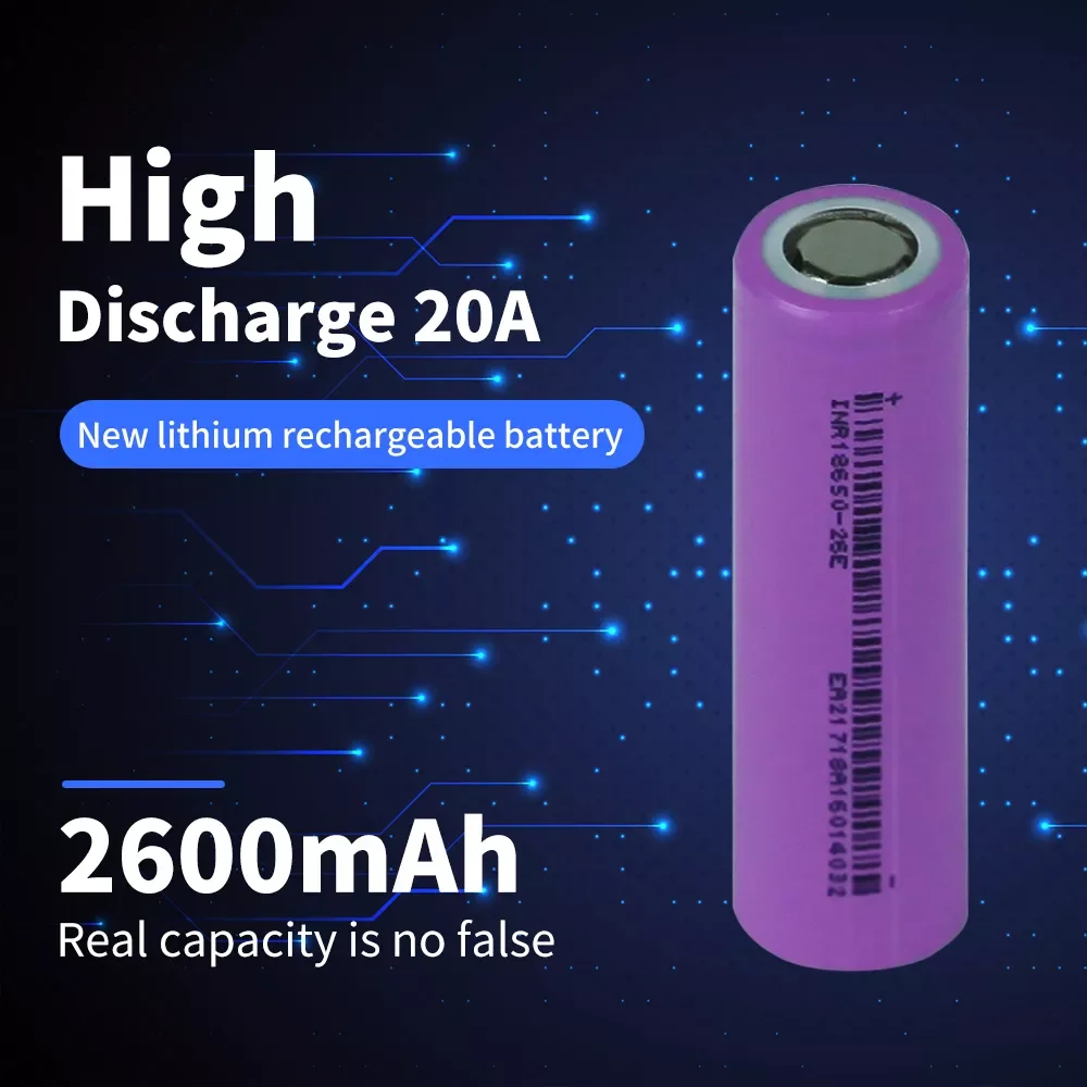 New 2021 18650 2600mAh Battery 3.7V 20A Discharge Lithium Ion Rechargeable Battery for Counter Lamp Flashlight 18650 Batteries
New 2021 18650 2600mAh Battery 3.7V 20A Discharge Lithium Ion Rechargeable Battery for Counter Lamp Flashlight 18650 Batteries