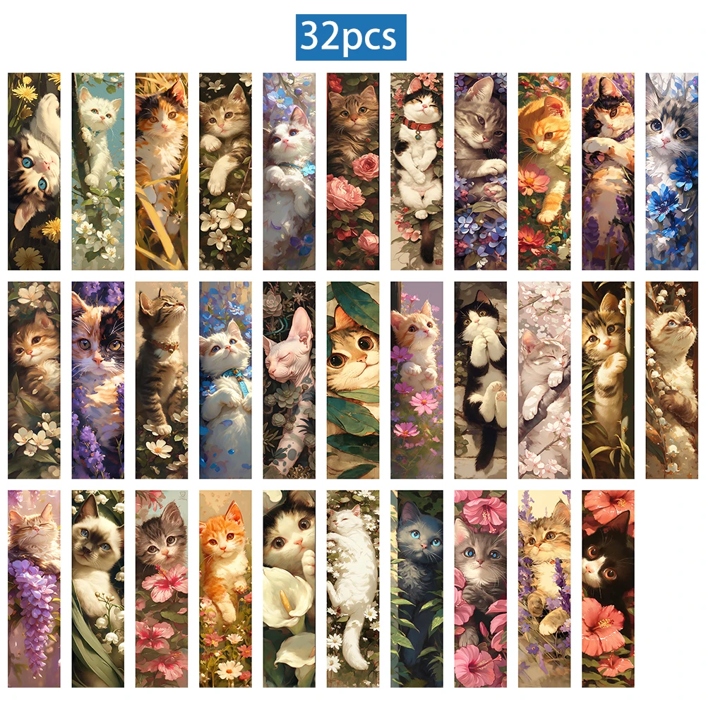 Бумажные закладки кошки набор из 32 штук
Бумажные закладки кошки набор из 32 штук