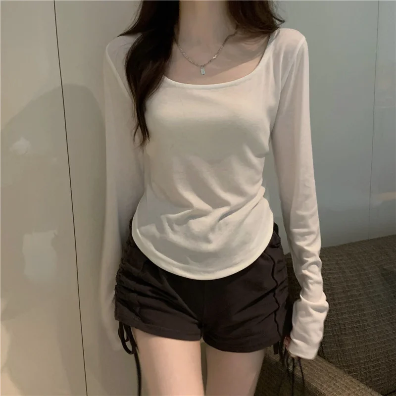 Long Sleeve T-shirt Women's Autumn And Winter New Fashion Irregular Slim Fit Student Leisure Short Top Girl Bottomed Shirt QWX9
Long Sleeve T-shirt Women's Autumn And Winter New Fashion Irregular Slim Fit Student Leisure Short Top Girl Bottomed Shirt QWX9